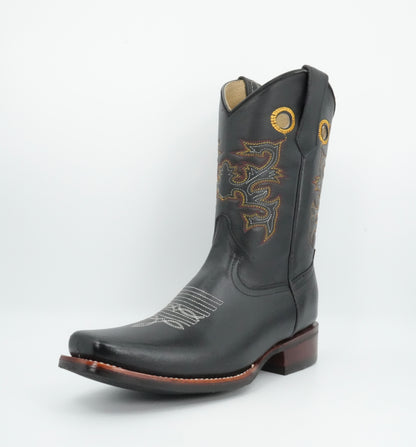 La Sierra Jr’s Leather Black Square Toe Boot