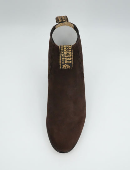 Besserro Kid's Nobuck Charro Short Boot - Dark Tobacco