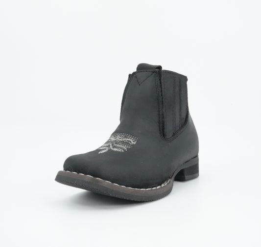 Quincy Kid's Crazy Black Short Boot