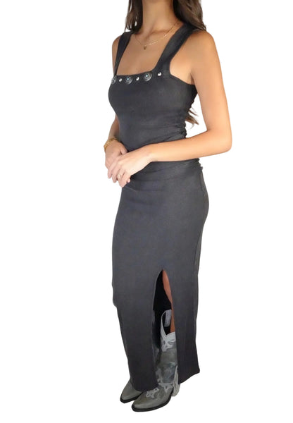 Rock & Roll Denim Women's Ruched Side Dress - Vintage Black