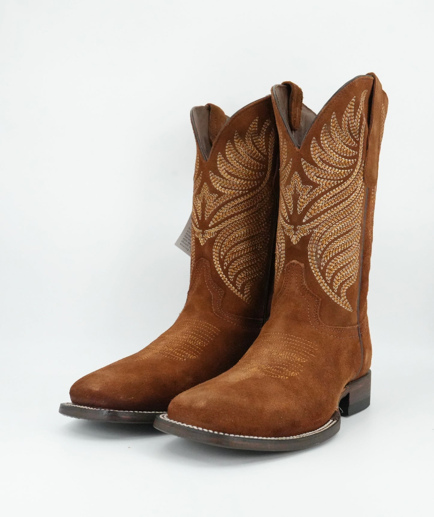 Circle G Men’s Embroidery Nobuck Shedron Wide Square Toe Boot