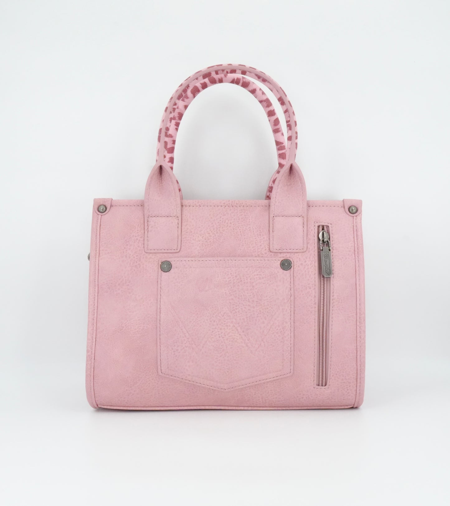 Wrangler Leopard Print Concealed Carry Tote/Crossbody - Pink