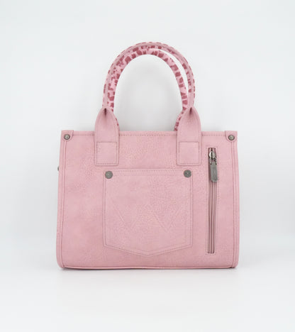 Wrangler Leopard Print Concealed Carry Tote/Crossbody - Pink