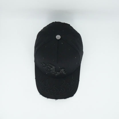 Klan Hats Los Angeles Distressed Flame Cap