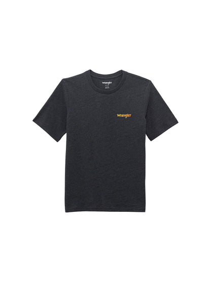 Wrangler Boy's Bull Rider Short Sleeve T-Shirt - Washed Black