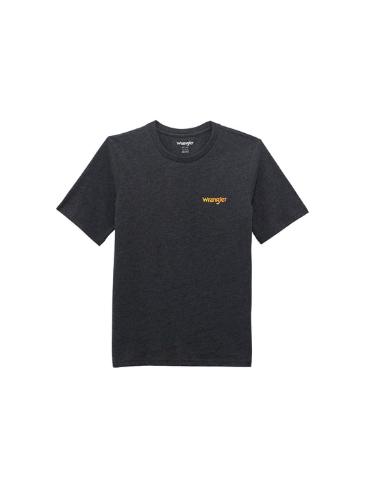 Wrangler Boy's Bull Rider Short Sleeve T-Shirt - Washed Black