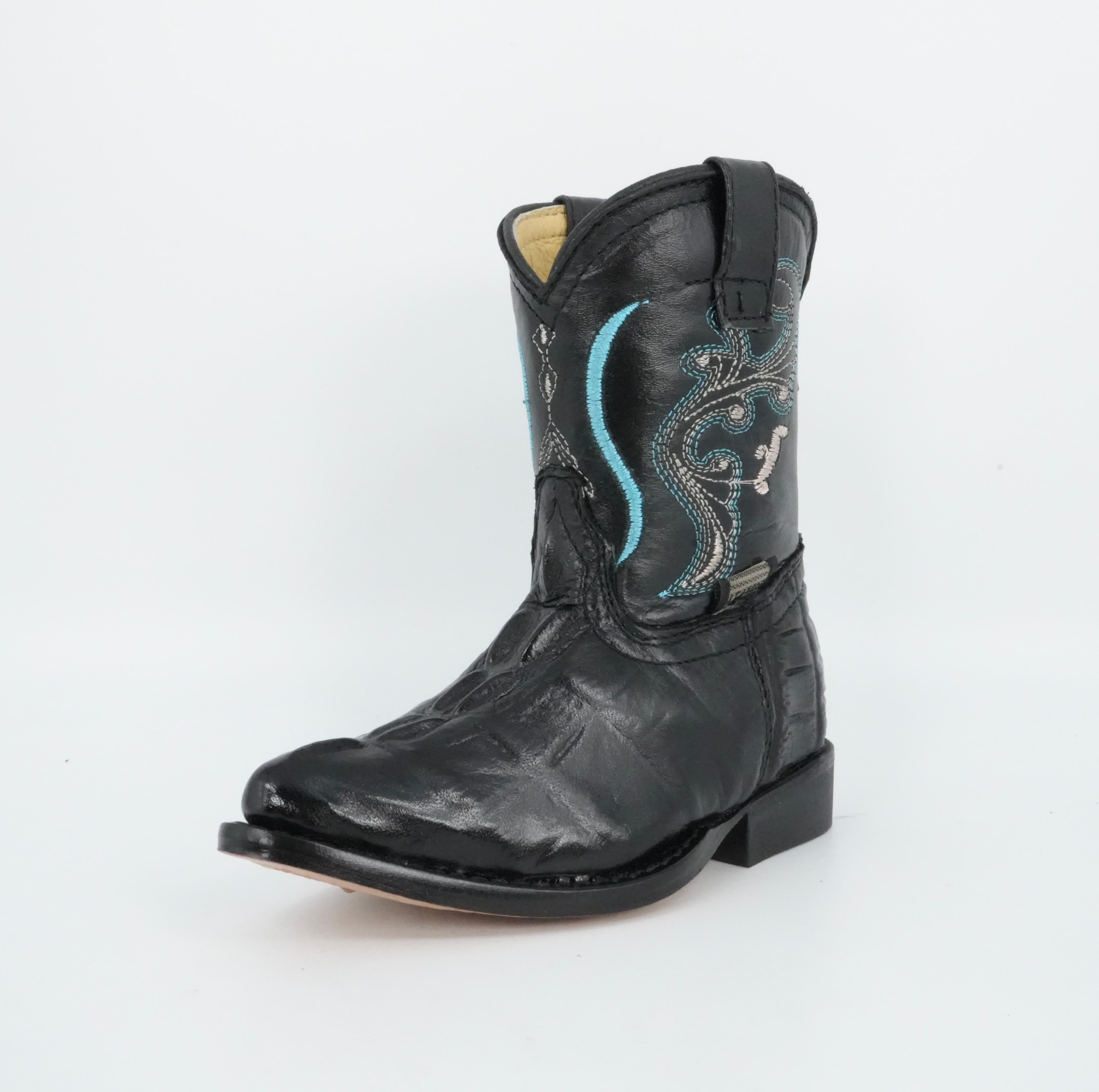 Tail Boot Machine Alamos Toddler Black Imitation Caiman Tail Boot – Vallejo Western Wear