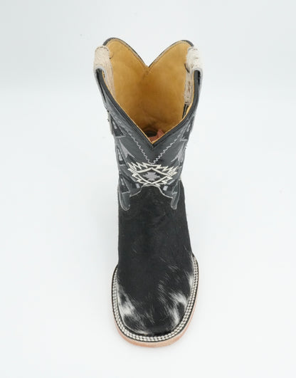 Rock'em Kid's Cow Hair White/Black Boots Size: 11 US / 18 MEX  *AS SEEN ON IMAGE*