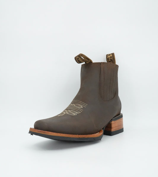 La Sierra Men’s Crazy Leather Tobacco Short Boot