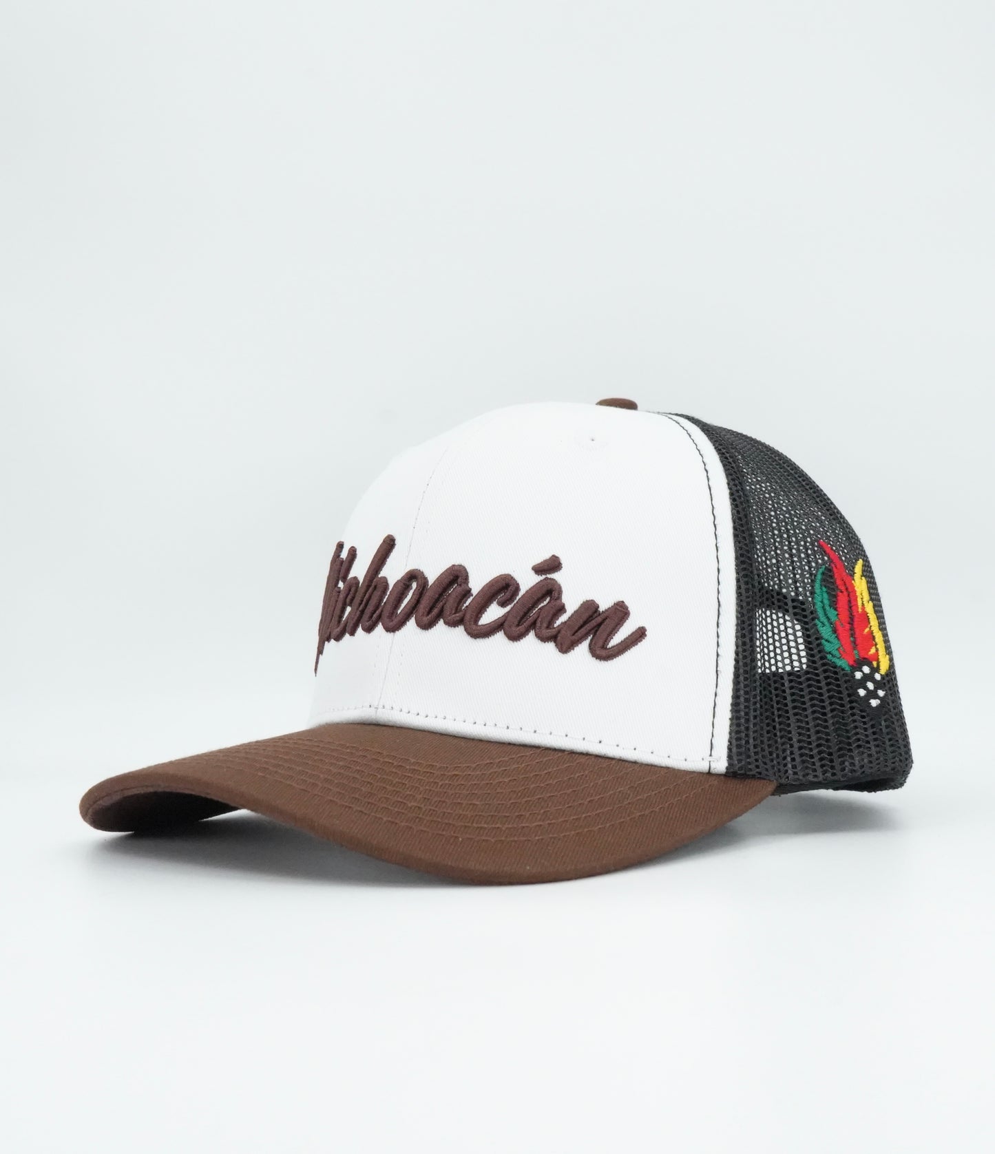 45 Cursive Trucker Cap- White/Chocolate