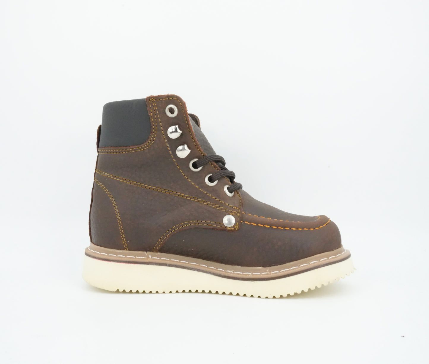 Hooch Kid's Work Boot Chocolate Moc Toe Boot