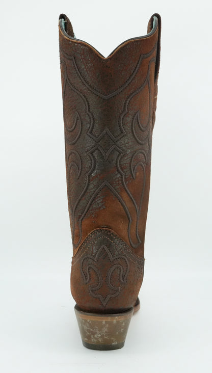 Corral Women’s Brown Lamb Embroidery Snip Toe Boot