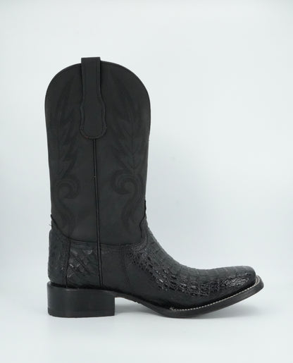 Circle G Men's Black Caiman Square Toe Boot