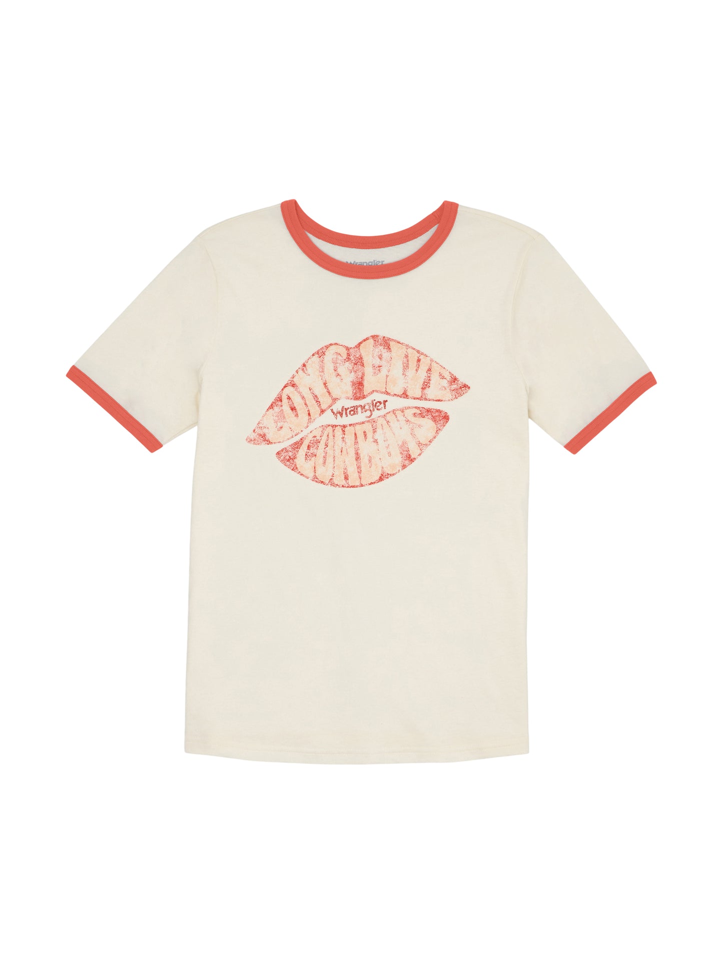 Wrangler Retro Women's Classic Ringer Tee Antique White