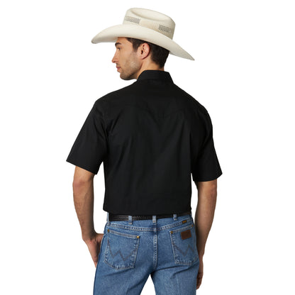 Wrangler Black Short Sleeve Western Snap Shirt