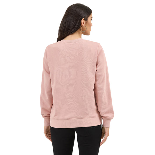 Wrangler Women's Misty Rose Rodeo Graphic Crew Sweatshirt