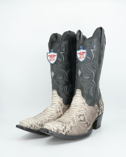 Wild West Women’s Natural Genuine Python Snip Toe Boot