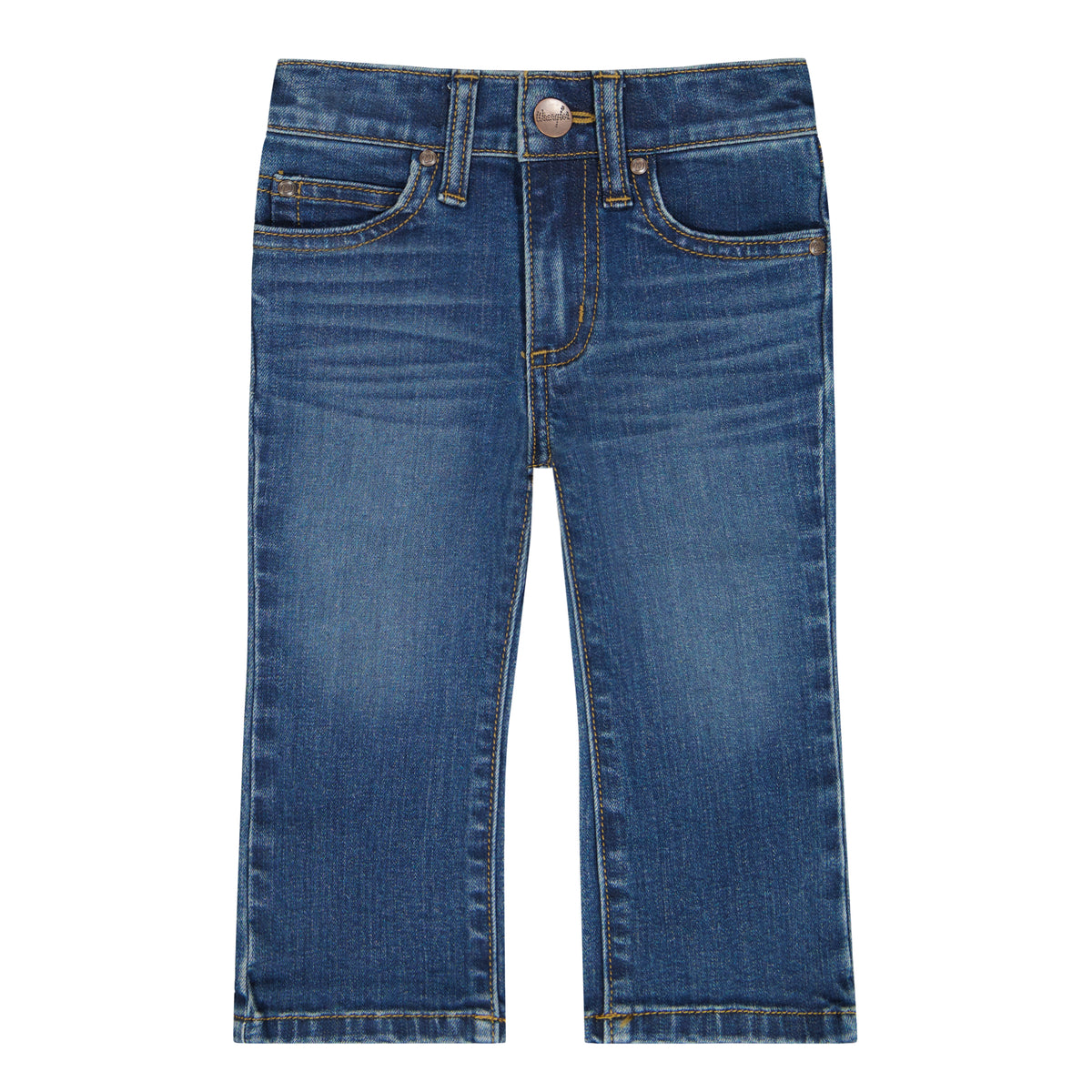 Wrangler Little Boy's Stitched Pocket Western Jean - Dark Blue
