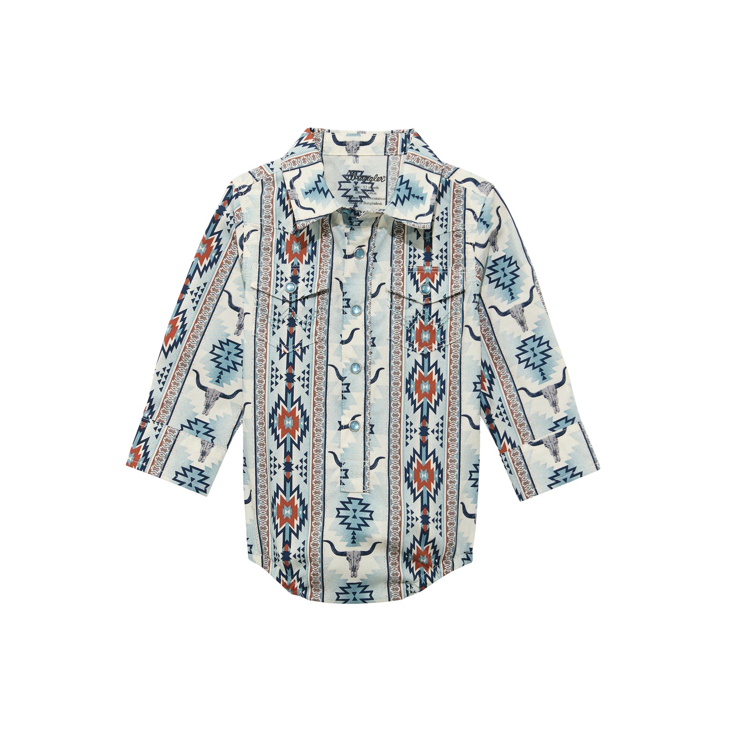 Body vaquero de manga larga unisex occidental para bebé