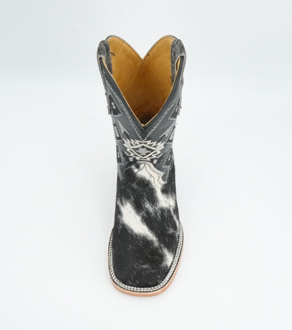 Rock'em Kid's Cow Hair White/Black Boots Size: 11 US / 18 MEX  *AS SEEN ON IMAGE*
