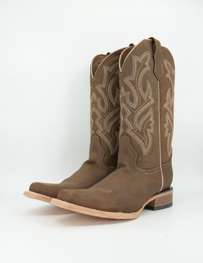 Circle G Women’s Chocolate Embroidered Square Toe Boot