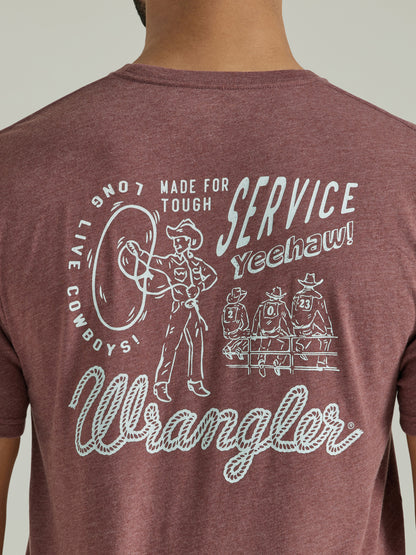 Wrangler Men's Back Graphic T-Shirt Sable Heather