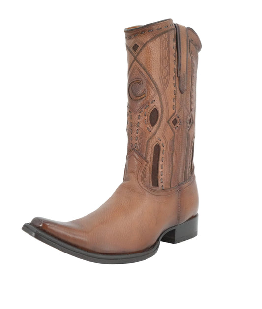 Cuadra Men's Deer Versache Toe Boot - Brown