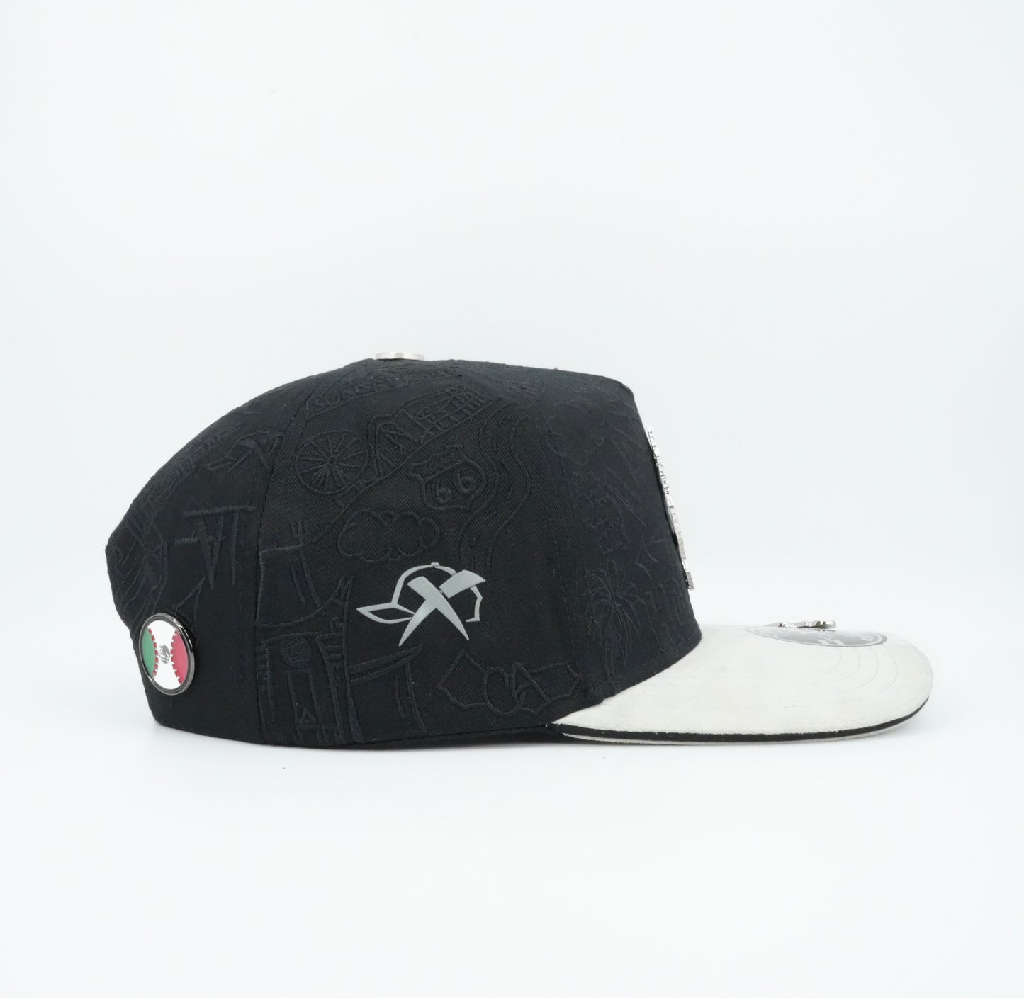 XCap LA X Mexicans Graphic Design Black Baseball Cap