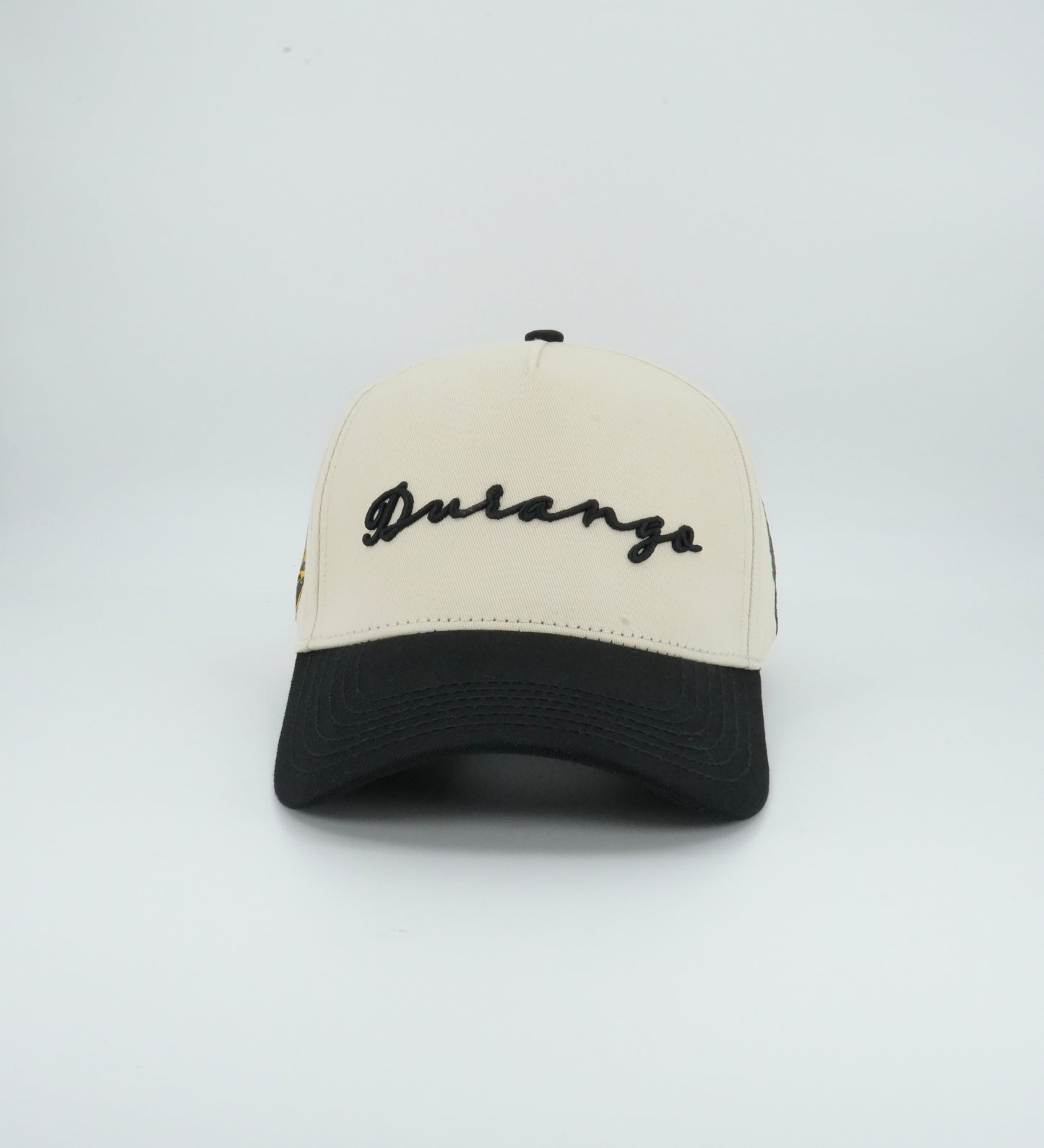 45 Durango Cursive Trucker Cap Beige-Black