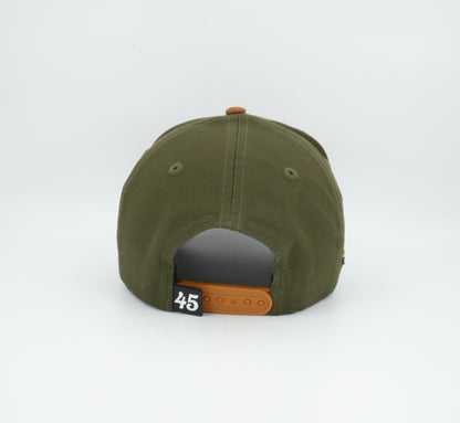 45 Jalisco Cursive Trucker Cap Olive-Brown