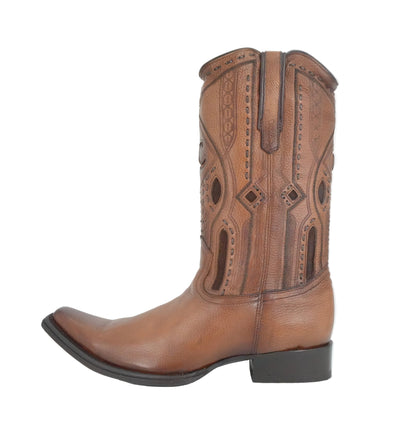Cuadra Men's Deer Versache Toe Boot - Brown