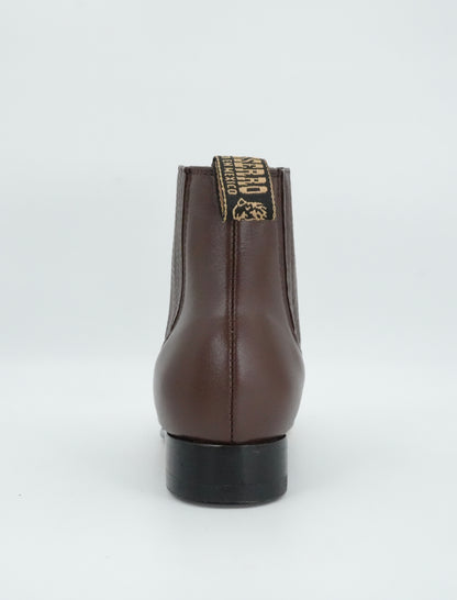 Besserro Kid's Leather Charro Short Boot - Brown