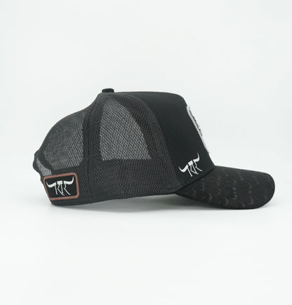 The King Ranch Rooster Patch Cap - Black