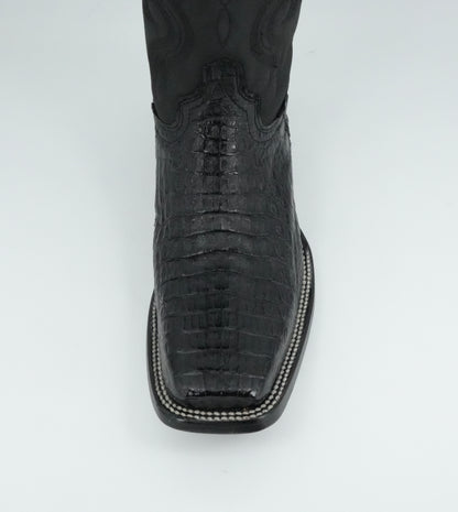 Circle G Men's Black Caiman Square Toe Boot