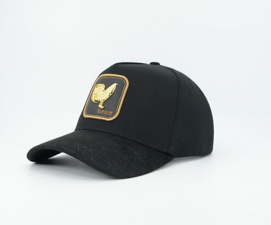 The King Ranch Rooster Patch Cap - Black