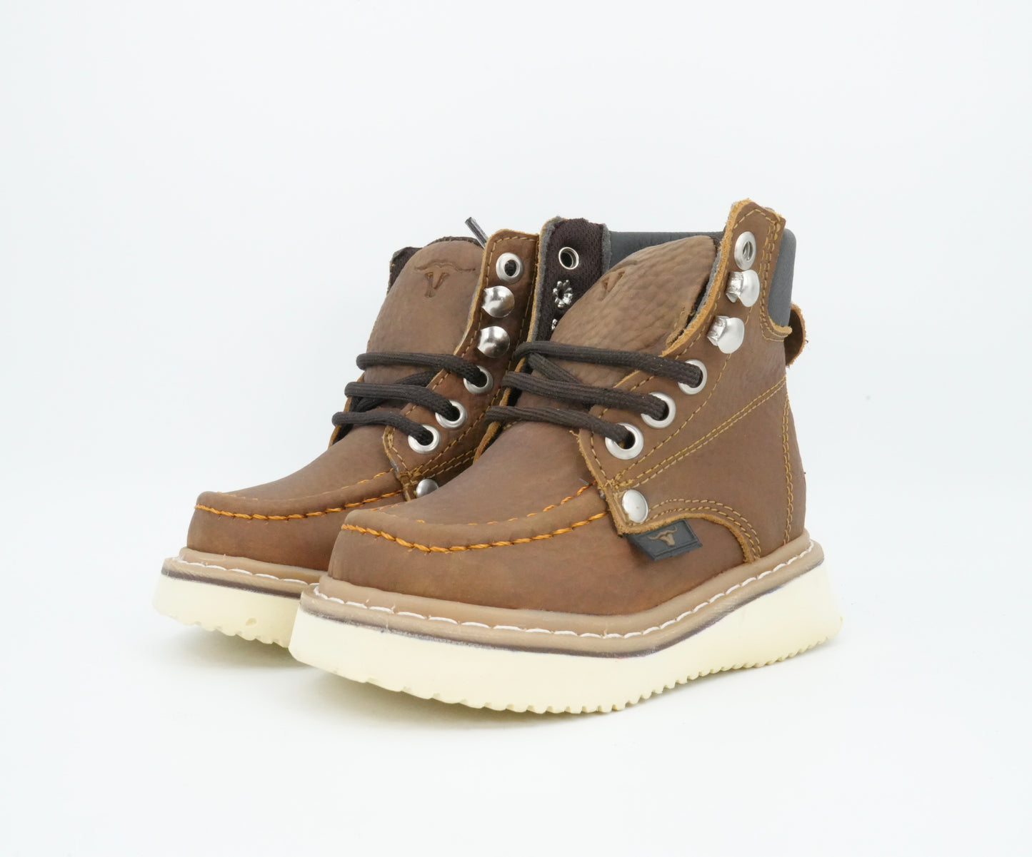 Hooch Kid's Work Boot Tan Moc Toe Boot