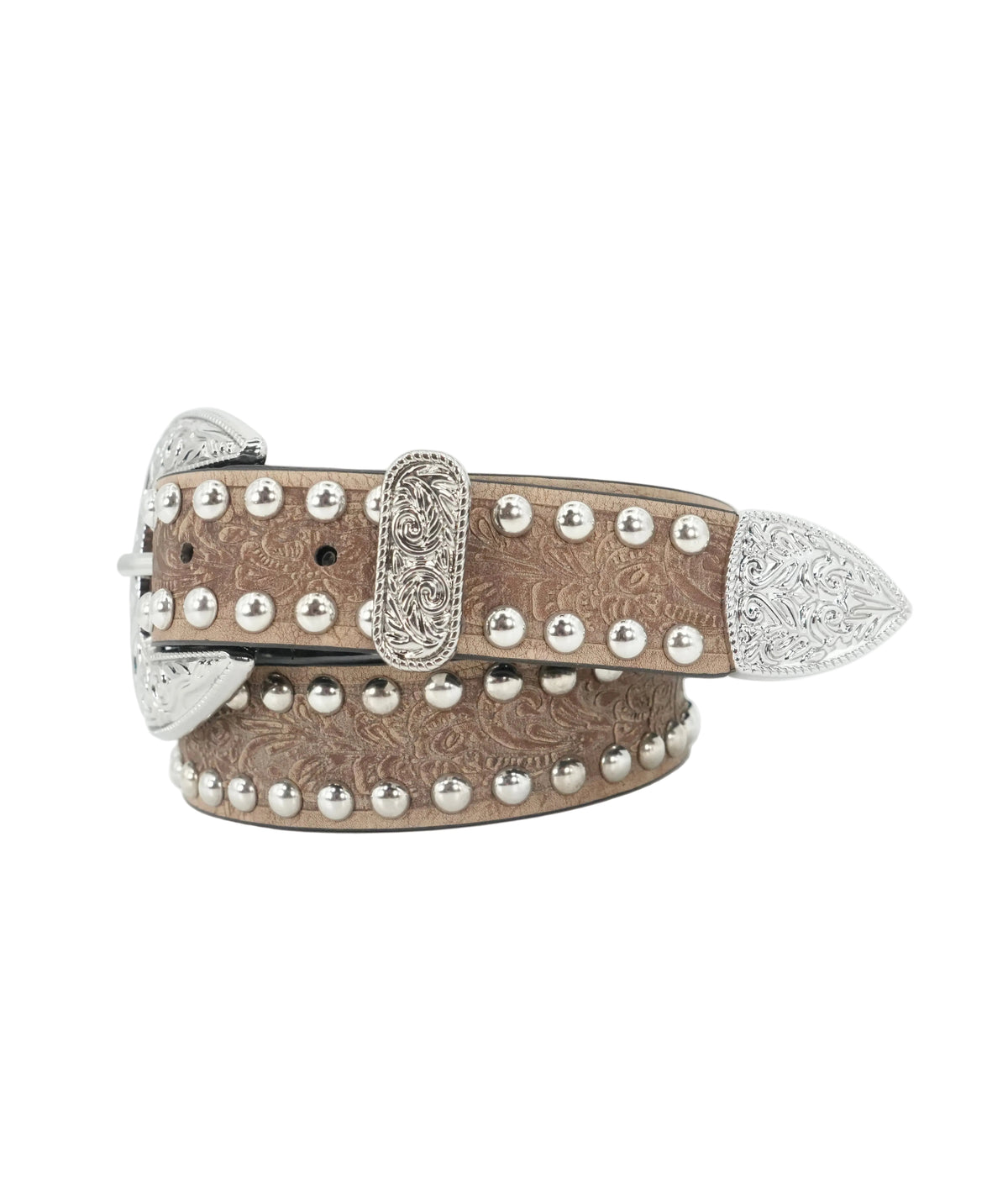 Nomad Women's Embroidered Belt - Light Brown