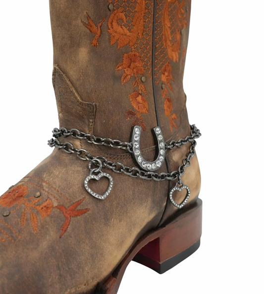 Women's Charm Chain Boot Accessory - Horse Shoe