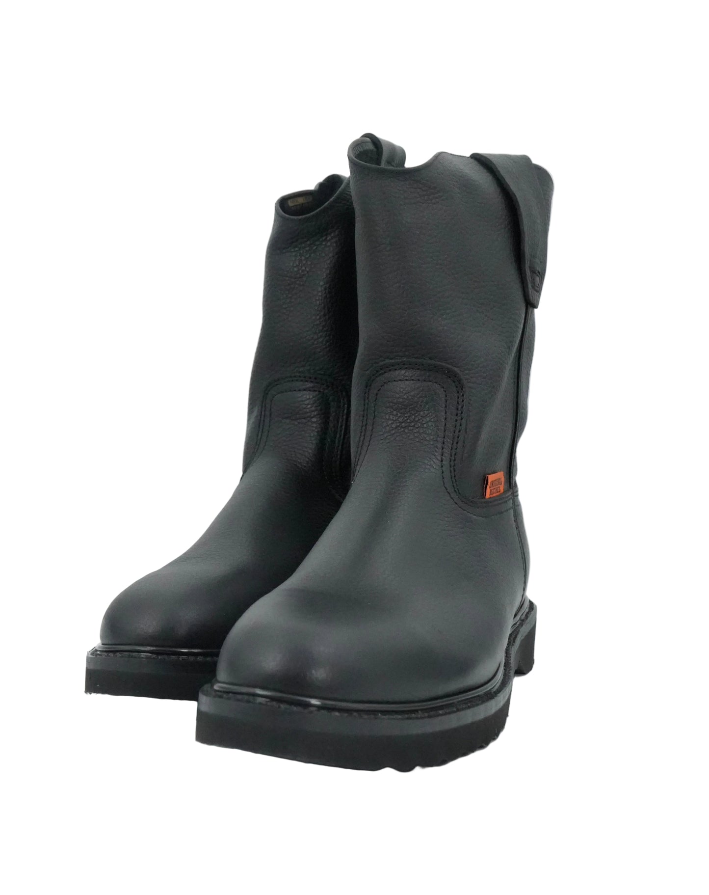 Original Michel Grisly Pull Up Oval Toe Work Boot - Black