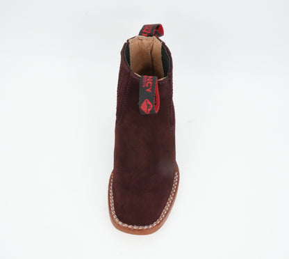 Quincy Little Kid's Suede Burgundy Short Boot