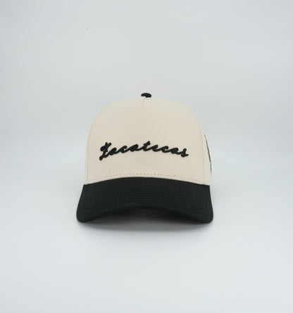 45 Zacatecas Cursive Trucker Cap Beige-Black