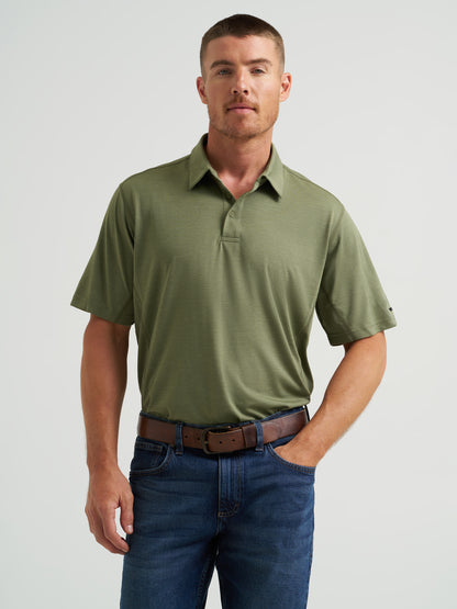 Wrangler Men's Performance Green Classic Fit Polo Shirt