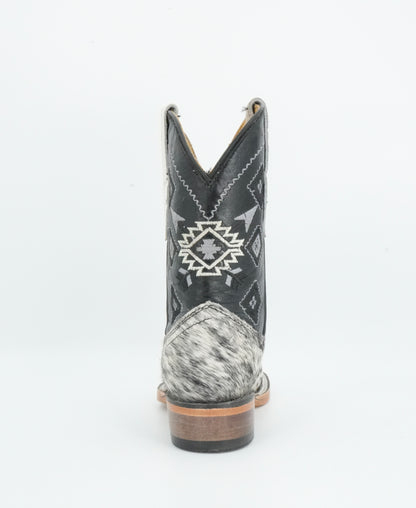 Rock'em Kid's Cow Hair White/Black Boots Size: 10 US / 17 MEX  *AS SEEN ON IMAGE*