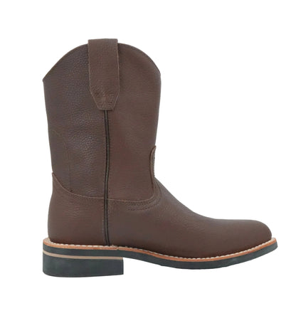 Original Michel Men's Grisly Pull Up Oval Toe Work Boot - Brown