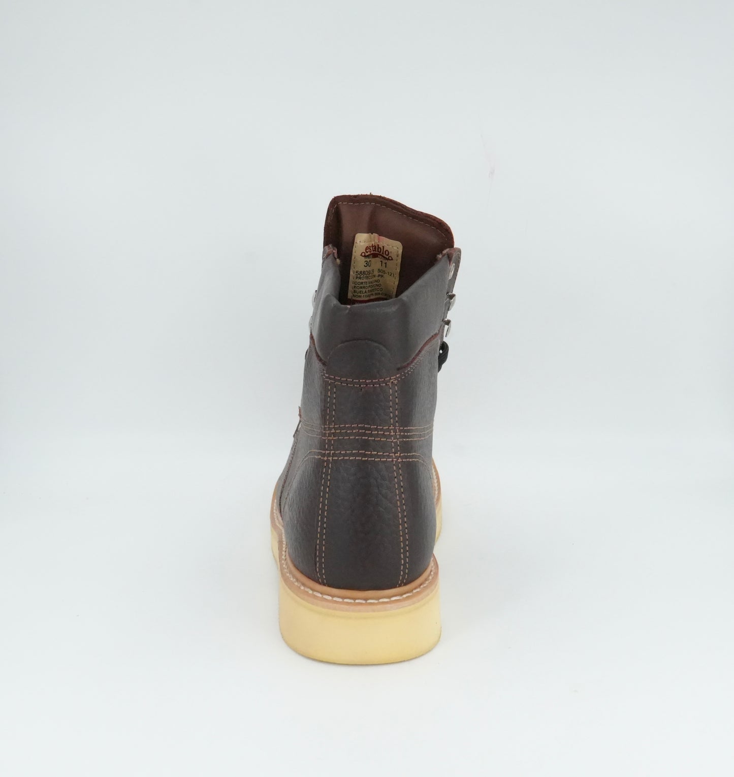 Establo Men's Leather Steel Toe Lace Up Work Boot - Shedron