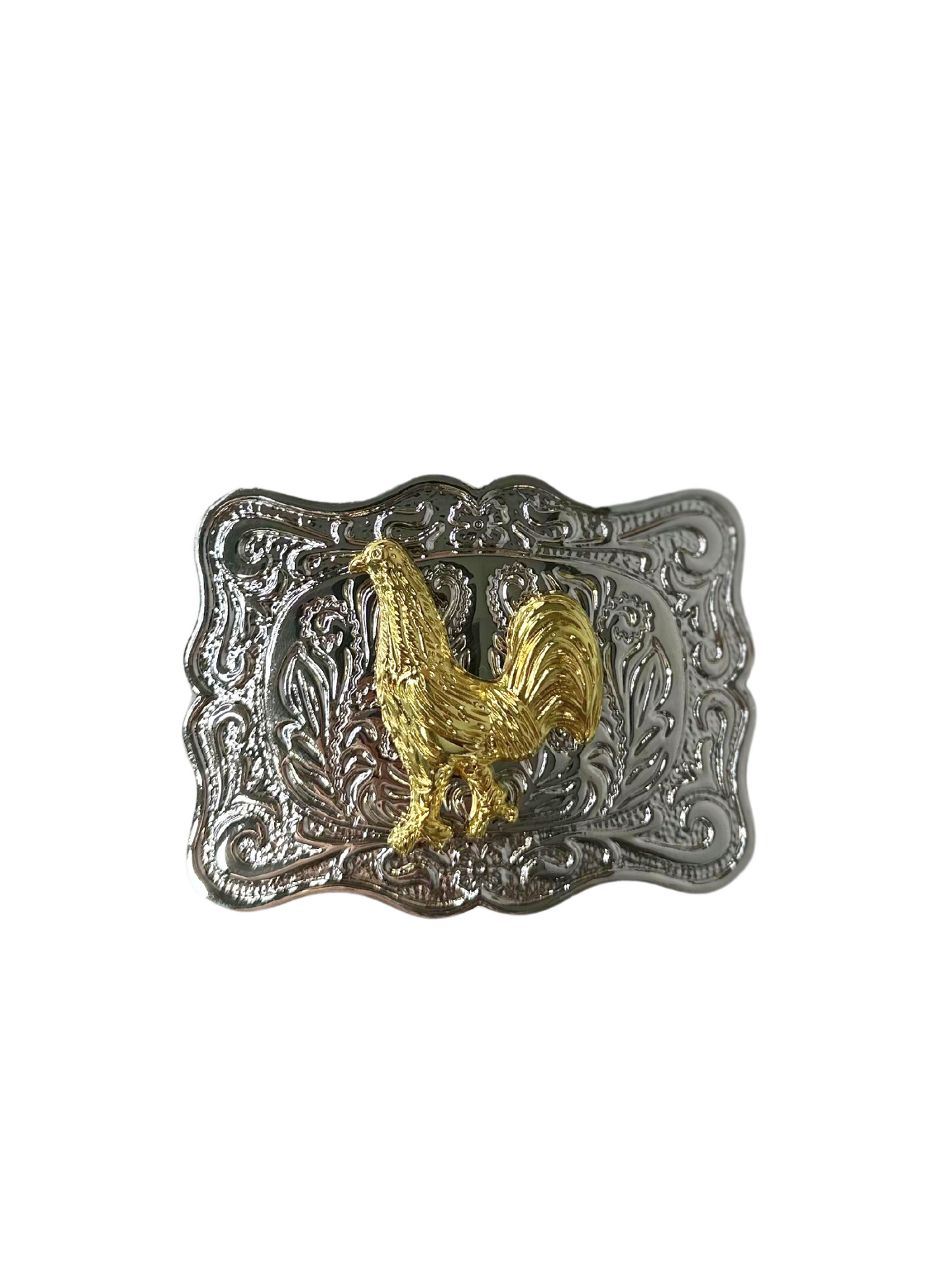 Rooster Buckle - Silver/Gold