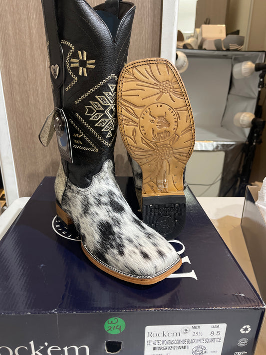 Rock'em Women's Aztec Cow Hair Boots Size: 8.5 *AS SEEN ON IMAGE*