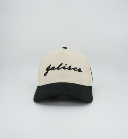 45 Jalisco Cursive Trucker Cap Beige-Black