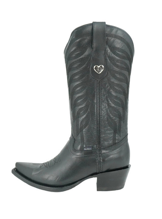 Rock'em Women’s Carla Leather Snip Toe Boot - Black