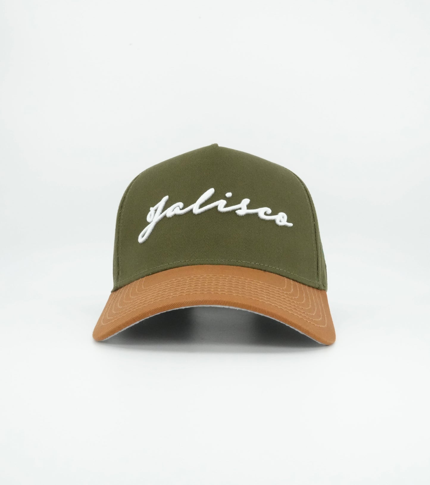 45 Jalisco Cursive Trucker Cap Olive-Brown